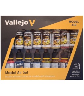 Set Vallejo Model Air Metallic Effects 16 u. (18 ml.)
