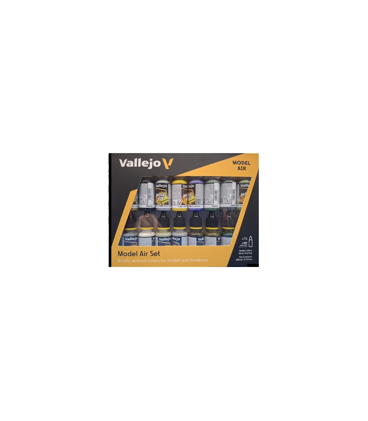 Vallejo Model Air Paint Set 71185 - WWII USAF Aircraft Colors (16 X 17ml Bottles)
