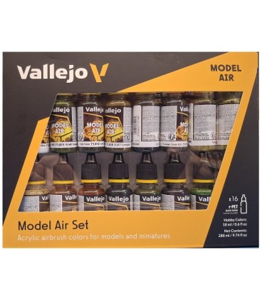 AM946 VALLEJO SET DE 16 FLACONS DE PEINTURE