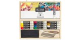 Boîte en bois Sennelier Bâtons Huile 12 x 38 ml.