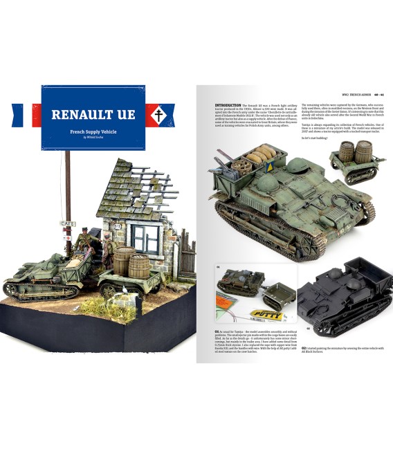 130027 French Armor – A Guide to Painting & Weathering Techniques Tamiya best French WWII AFV Models - English