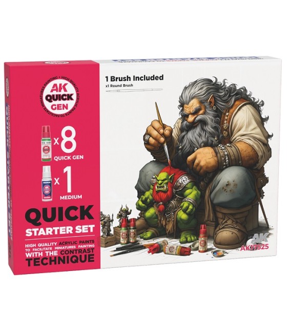 AK17525 Quick Starter Set Quick Gen + 1 Brush. 8 u. 17 ml