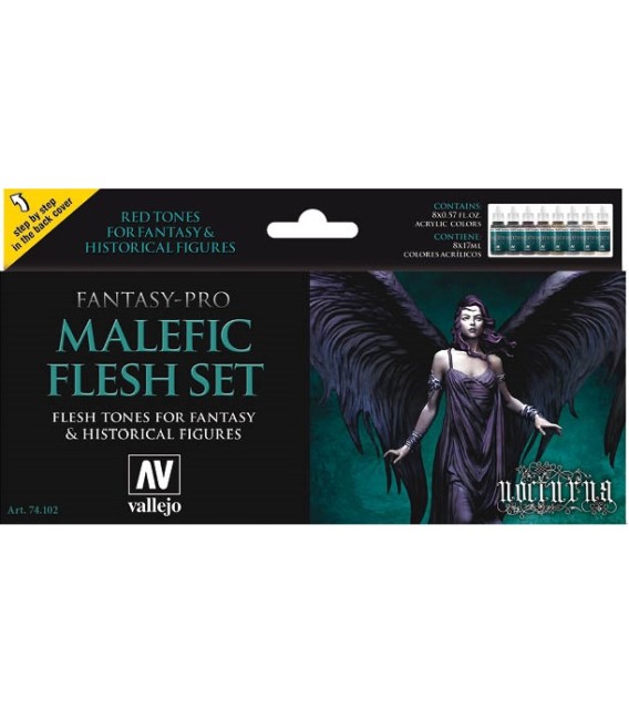 Set Vallejo Fantasy-Pro 8 u. 17 ml. Malefic Flesh Set
