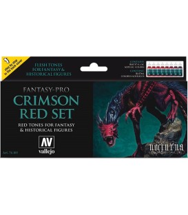 Set Vallejo Fantasy-Pro 8 u. 17 ml. Crimson Red Set