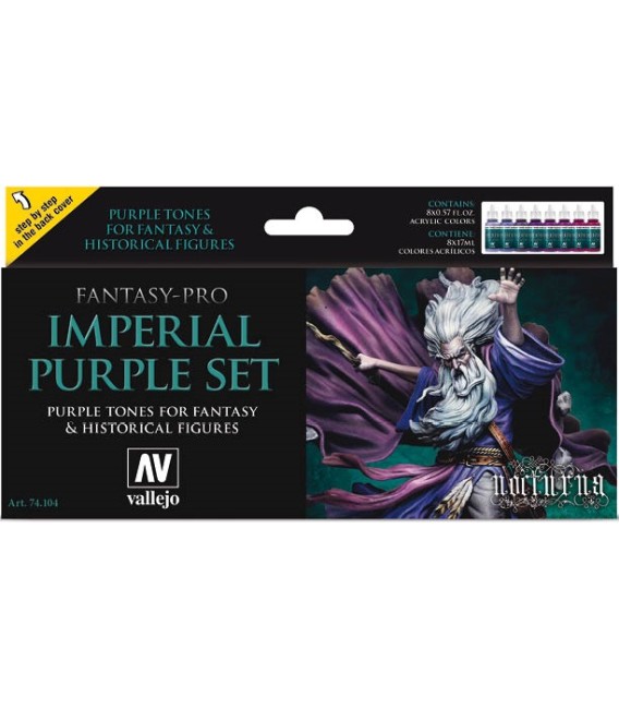 Set Vallejo Fantasy-Pro 8 u. 17 ml. Imperial Purple Set