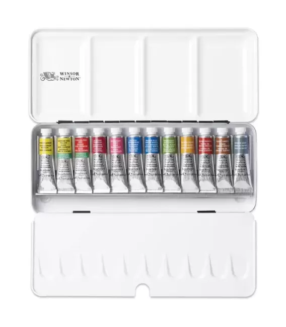 Water color Winsor and Newton Professional Metallic Box 24 1/2 pans
