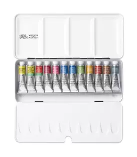 Scatola acquerelli metallo Winsor and Newton Professional 24 1/2 godet