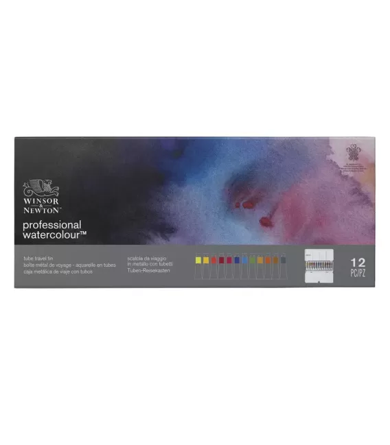 Caja acuarela metálica Winsor and Newton Professional 24 1/2 pastillas