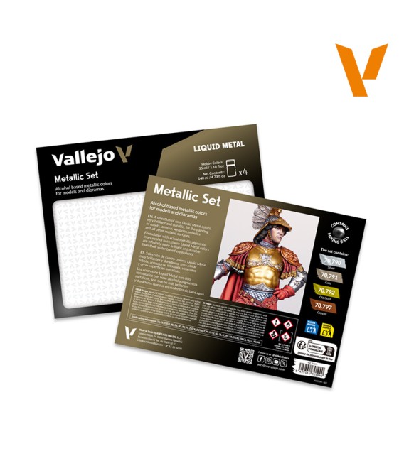 70199 Set Vallejo Liquid Metal 4 u. (35ml.)