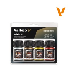 70199 Set Vallejo Liquid Metal 4 u. (35ml.)