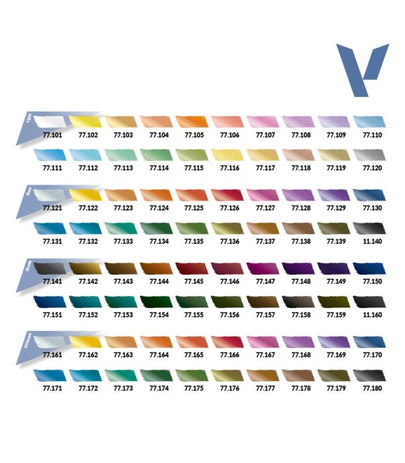 True Metallic Metal Full Collection Case Vallejo 80 x 18 ml.