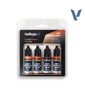 77253 Set Vallejo Cobre Antiguo True Metallic Metal 4 u. (18 ml.)