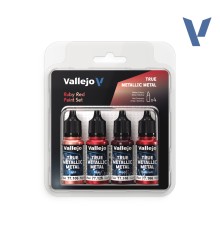 77254 Set Vallejo Ruby Red True Metallic Metal 4 u. (18 ml.)