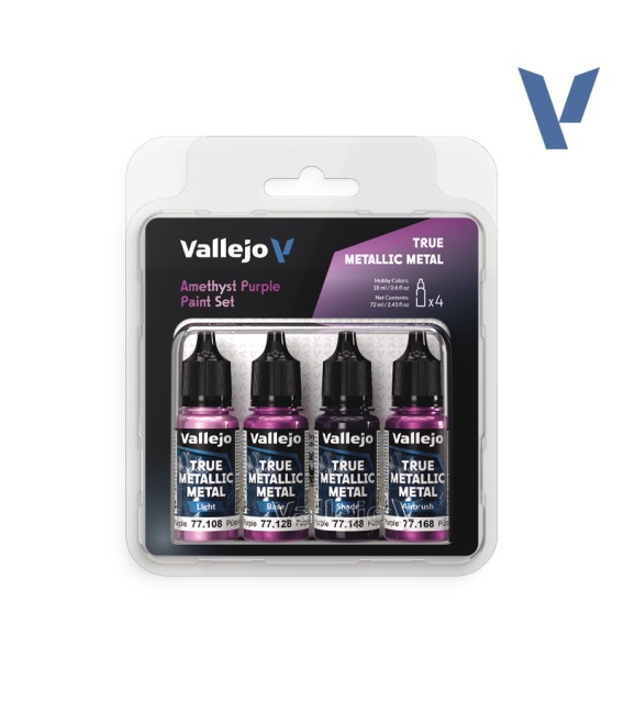 77255 Set Vallejo Purpura Amatista True Metallic Metal 4 u. (18 ml.)