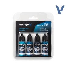 77256 Set Vallejo Sapphire Blue True Metallic Metal 4 u. (18 ml.)