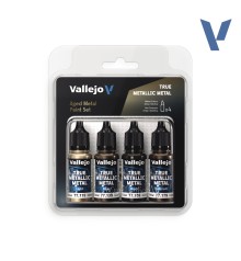 77258 Set Vallejo Aged Metal True Metallic Metal 4 u. (18 ml.)