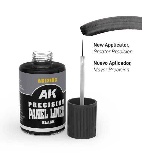 AK12102 Precision Panel Liner Black 30 ml.