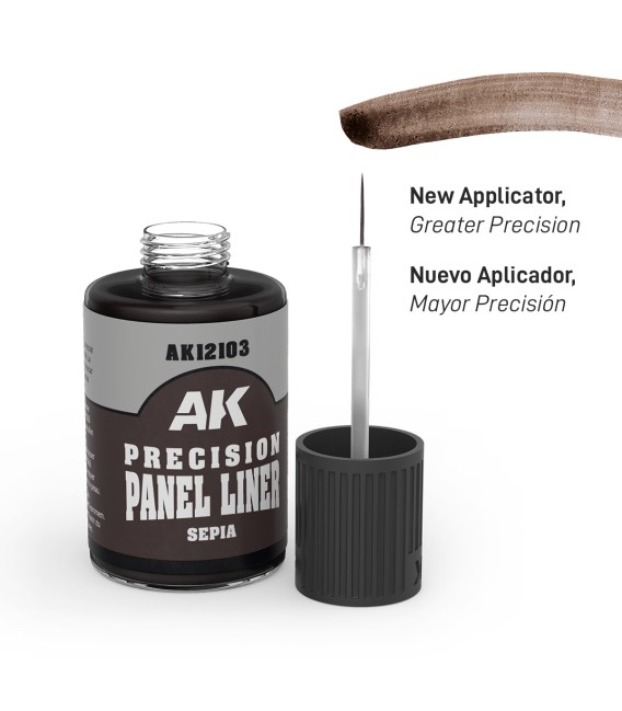 AK12103 Precision Panel Liner Sepia 30 ml.