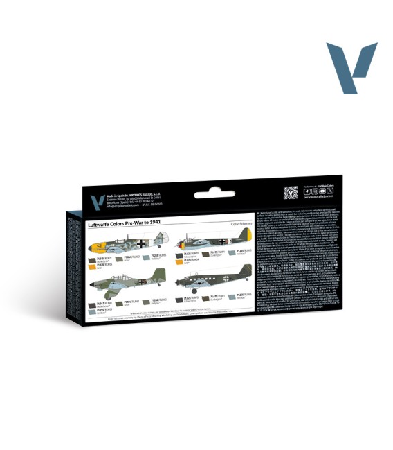 Set Vallejo Model Air 8 u. (17 ml.) Luftwaffe Pre-War to 1941