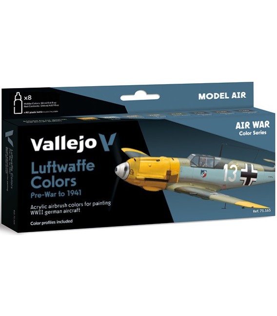 Set Vallejo Model Air 8 u. (17 ml.) Luftwaffe Pre-War to 1941