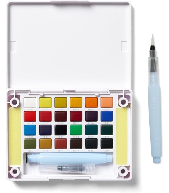 Caixa Aquarel.la KOI set plastic 24 pastilles