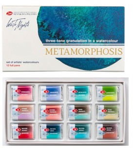 Caixa de cartao aquarela White Nights 12 cores Metamorphosis