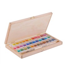 White Nights watercolor beech wood box 36 colors