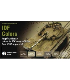 Set Vallejo Model Air 6 u. (17 ml.) IDF Colors