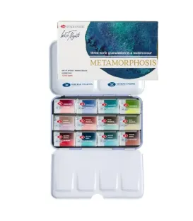 Caixa de metal aquarela White Nights 12 cores Metamorphosis
