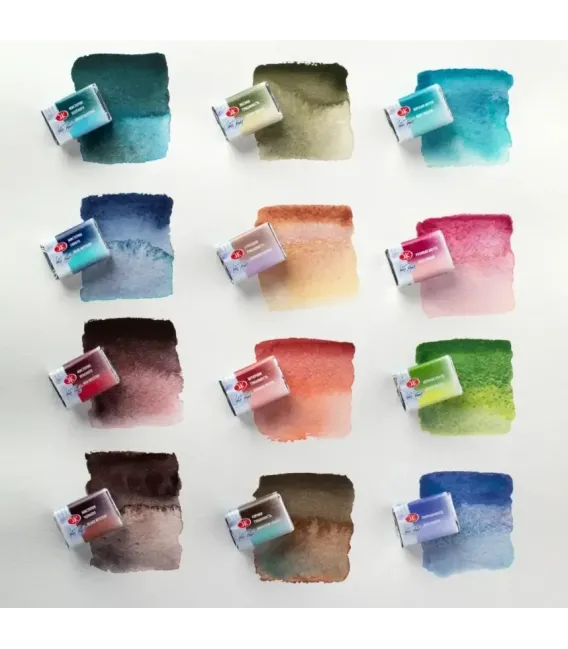 Caja metal acuarela White Nights 12 colores Metamorphosis