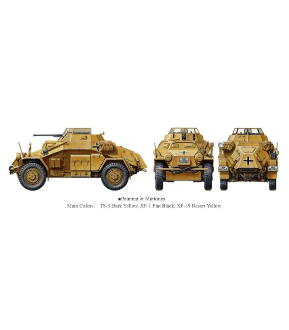 35286 Sd.Kfz.222 Leichter Panzerspahwagen (4x4) Afrika Korps Tamiya Escala 1/35