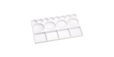 Palette de mixage rectangulaire avec 16 depots