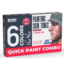 AK17526 Painting Skin Tones Made Easy by Calvin Tan 6 u. 17 ml