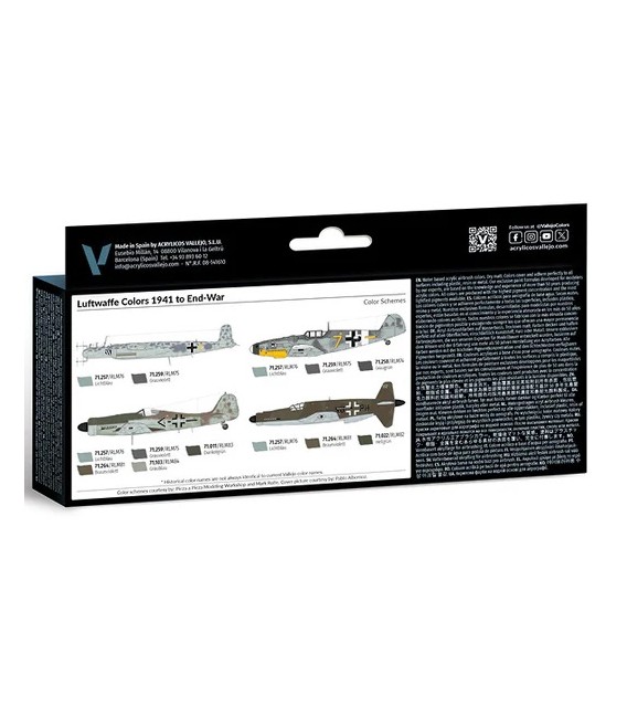Set Vallejo Model Air 8 u. (17 ml.) Luftwaffe 1941 until end-war
