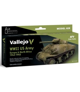 Set Vallejo Model Air 8 u. (17 ml.) WWII US Europe & Africa 1942-1945