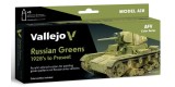 Set Vallejo Model Air 8 u. (17 ml.) Russian Greens (1928 to Present)