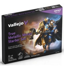 77272 TMM Starter Set Vallejo True Metallic Metal 12 u. (18 ml.)