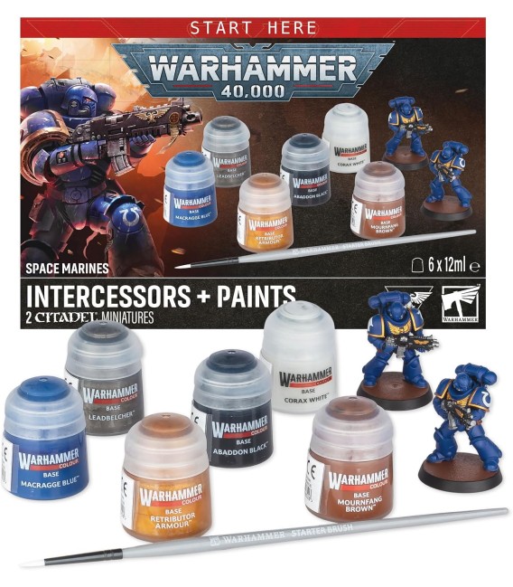 Warhammer 40.000 - Space Marines: Intercessors + Paints