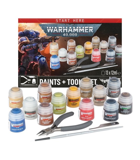 Warhammer 40.000 Paints + Tools Set