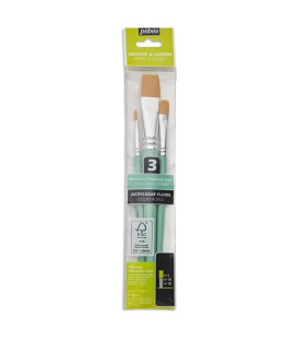 Set 3 pinceles sinteticos Pebeo