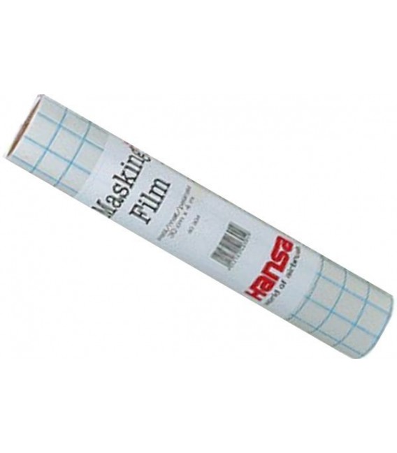 d) Mascara adesiva para aerografia sem brilho 30 cms x 4 mts.