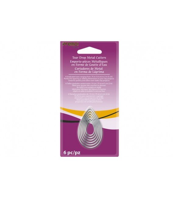 AMM1022 Tear drop metal cutters Premo! Sculpey.