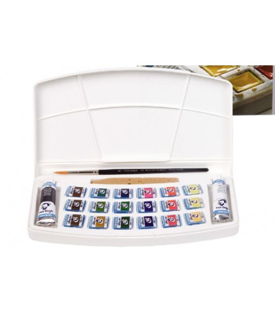 Water color set Van Gogh plastic set 18 pans