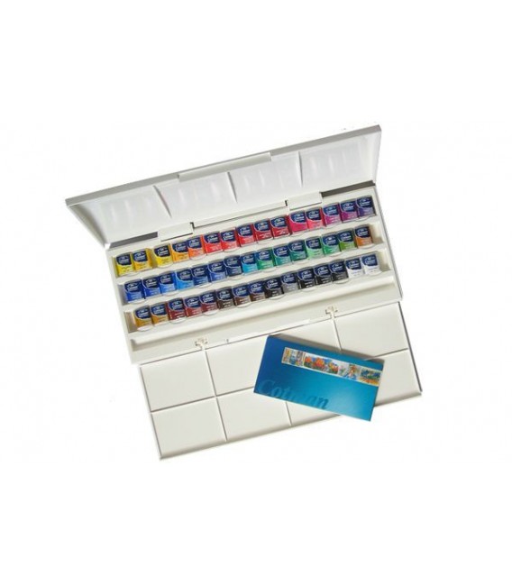Caixa aguarela plastico Cotman 45 godets