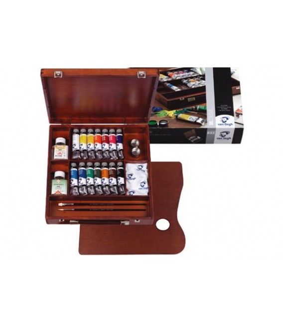 Oil paint color set Van Gogh Inspiration wood 14 tubes