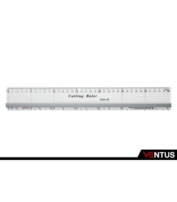 Transparent cutting ruler 35 cms.