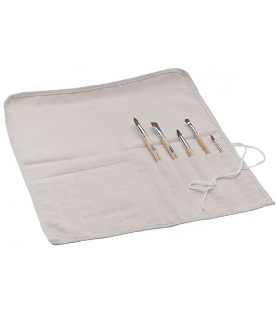Canvas brush holder