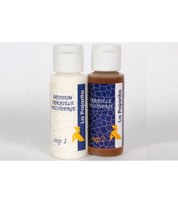 Vernice craquele (2 fase) La Pajarita 2 x 60 ml.