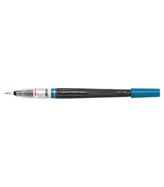 11) Marcador Pincel Pentel Colour Brush GFL-114 Azul Turquesa