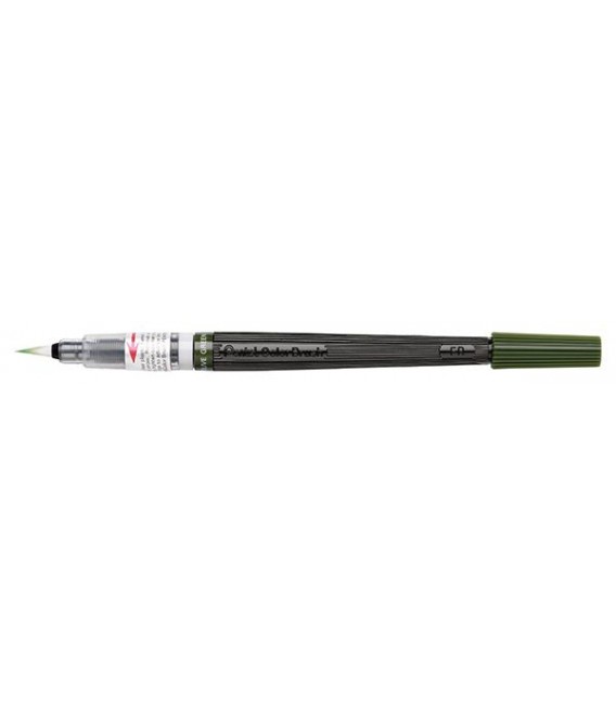 12) Pentel Colour Brush Marker Pen GFL-115 Olive Green